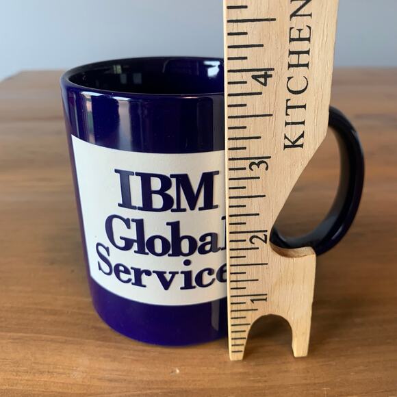 IBM Global Services Coffee Mug Cup Technology Computer Tech Blue Ceramic 3D - Picture 8 of 8